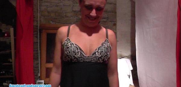 Slow striptease by czech amateur MILF